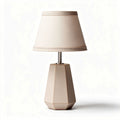Terracotta table lamp with fabric shade for living room 20 x 20 x 40cm
