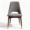 Mid-century modern dining chair with fabric upholstery and wooden legs 45 x 50 x 85cm