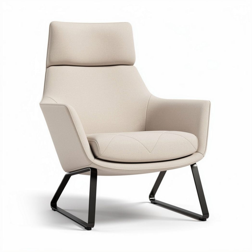 Swivel lounge chair with plush upholstery and removable cushions in gray